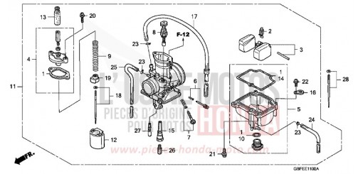CARBURATEUR CR85RB7 de 2007